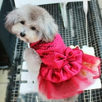 Jiaroswwei Pet Dog Puppy Bow Gauze Tutu haljina suknja Mačja sekfica odjeća za princezu odjeću