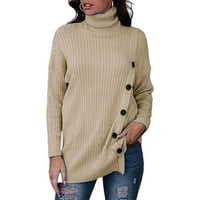 Ženska zimska debela i topala džemper debljine guste boje visokih vrata