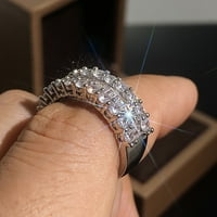 Frehsky prstenovi ženska princeza okrugla rez za venčani prsten za angažman prsten