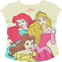 Disney princeze Djevojke kratkih rukava za majicu, modni paket za djecu