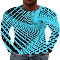 Capreze muške T majice 3D digitalni tisak majica dugih rukava Ležerne prilike Casual Basic Tee Crew