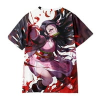 Demon Slayer pamučna majica, 3D print pamučna košulja, 3D vrhovi Anime ženska moda, vrhovi i tinejdžeri,