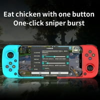 Wireless Mobile Controller Bluetooth GamePad Joystick kompatibilan sa iPhone iOS Android telefonom, savršen za većinu igara, crveno-plava