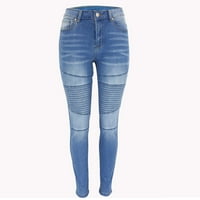 Ženski viseći traperice sa džepovima dugme Jeans patentni zatvarač ljetni modni slobodno vrijeme elastične