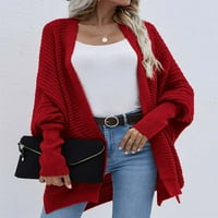 Hueook džemperi za žene plus veličine prugasta boja dugih rukava Pleteni modni casual džemper gornja