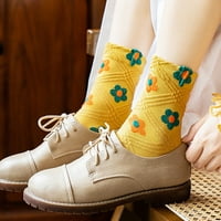 Čarape za žene Modni retro akademski stil cvijeta lijepe pamučne čarape