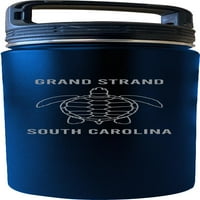 Grand Strand South Carolina Suvenir oz Gravirana mornarica Izolirana dvostruka zidna nehrđajuća čelika