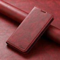 Nalacover za Samsung Galaxy A 5G novčanik, utora za karticu Novac magnetski poklopac zatvarača, poslovna PU kožna futrola s kickstanom TPU Shopootf Call For Case za Galaxy A 5G, crvena