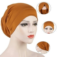 Ruhuadgb turban šešir Čvrsta boja rastezljiva dama glatka prozračna pod šal za svakodnevno trošenje