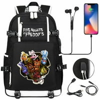 Backpack Bzdaisy s USB punjenjem i prijenosnim pretinkom - pet noći u Freddy's Theme Unise za djecu