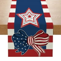 Nova zastava dana nezavisnosti, američki festivalski posteljina tiskana stolna dekorativna krpa, dnevni