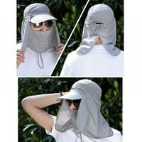 Prettyui ribolovni poklopci za muškarce Žene Brzo sušenje suncobrana UV zaštita Odvojivi šeširi za uši