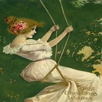 Djevojka na ljuljačkom posteru Print Mary Evans Slika Librarypeter & Dawn Cope Collection