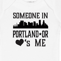 Inktastični Portland Oregon Neko me voli skyline poklon baby boy ili baby girl bodysuit