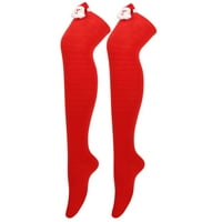 Do 65% popusta na privremene čarape za žene Božićne duge cijevi čarape za koljena prugasta podvezica