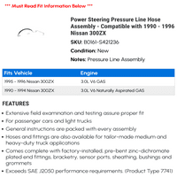 Montaža linije tlaka tlaka za hidrotemere - kompatibilan sa - Nissan 300z 1995