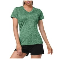 Outfmvch T majice za žene kratke rukave vlage Wicking košulje Sport Activewear Ženske vrhove Vojska