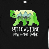 Inktastic Yellowstone National Park - planine i BEAR Oblik poklon dječji dječak ili majica za bebe