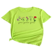 Paille dame majica cvjetni print majica kratki rukav ljetni vrhovi boemijske plaže Tee Green 3xl