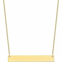 10k žuto zlato veliko polirano prazno ogrlica od bar napravljena u Sjedinjenim Državama 10xna639Y