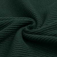 Zunfeo Dukseri za žene - Crewneck Jesen Zimske vrhove Dolman rukava Lood Fit pletene pulover Puno ležerne vrhove zelene jedna veličina