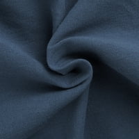 Široke posteljine za žene za žene povlačenje elastičnih struka povlačenja hlača sa džepovima Casual Solid hlače uzorak pamučne posteljine duge hlače pune dužine lounge hlače pantalone mornarice