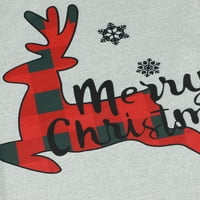 Usklađivanje obiteljske božićne pidžame Set Elk Plaid Print Top and Hlače Božićni PJS Festival Holiday