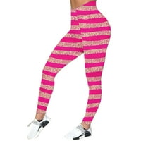 Yoga Pant za dame Ležerne prilike, četvrti jul Dan neovisnosti tiskane sportske tajice duge hlače