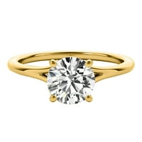 Aone 0. Carat laboratorija uzgojeno dijamantski i angažman žuti zlatni prsten za žene