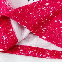 Qiylii Girls Božićni set za odjeću, pulover + leopard print pantalone, 1-8t