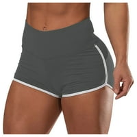 Ženske osnovne klizne kratke hlače Kompresija Workout Hortgings Yoga kratke hlače Capris joga sa džepom, l