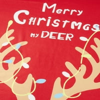 Wybzd Porodica koja odgovara Božić Pijamas Set Merry Božić Moje jelene vrhovi hlače Noćna odjeća za spavanje