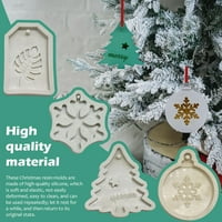 Privjesak za božićne drvve s rupama silikonske kalupe epoksidne kalupe za livenje za torte kalupe za zabavu