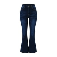 Ženska modna bljeskalica Ležerne pune boje Jeans Jednostavna dnevna odjeća