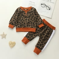 Tejiojio Girls i Toddlers'Soft Pamuk zazor novorođenčad Dječji dječaci Leopard Dugi rukav Leopard Print