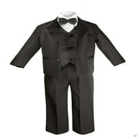 Crna dječak vjenčanje Svečana zabava Nema repa Tuxedo odijelo SZ S L XL 2T 3T 4T -20
