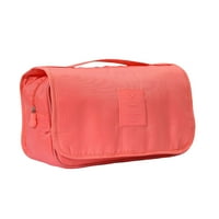 Grianlook Ženske kozmetičke torbe Prijenosne vrećice za šminku Viseći kukir Organizator dnevnih putničkih futrola prugasta toaletna torba lubenica crvena