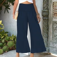 Gathrrgyp ženske hlače na klirensu, modne ženske ležerne hlače u čvrstih boja ravne hlače sa širokim