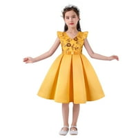 Dječje djece Dječje haljine haljine za printu za rub bez rukava Hoilday haljina na terenu Princess Baby