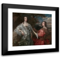 Anthony Van Dyck Crni moderni uokvireni muzej umjetnička štampa pod nazivom - Katherine, grofica Chesterfield-a