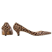 Ženska vjenčanica cipela šiljasti peta pumpa leopard pumpe žene žene modne patentne kožne cipele dame