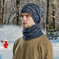 Šal koif Muški zimski vjetrovitostički pleteni viseći zimski i kapu pletena topla kapuljača za odrasle ženske šešire ujak kape za muškarce
