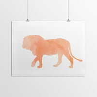AmericanFlat Coral Lion bych & Gold Poster Art Print