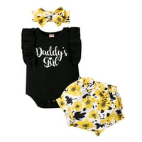 Dječja djevojačka odjeća za djecu za bebe pamuk otisnuta vrhovima casual set Set Baby Girl Outfits 18-mjeseci