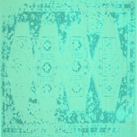 Ahgly Company Indoreni pravokutnik apstraktno tirkizno plavi prostirke savremene suvremene površine, 2 '3'