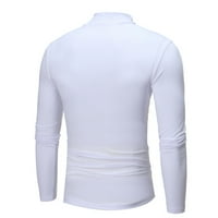 Košulje za muškarce Jesenska zima čista boja turtleneck majica dugih rukava Top bluza