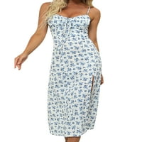Niveer dame Long Maxi haljine V izrez klizala haljina cvjetna ispisa ljetna plaža sa rukom havajski