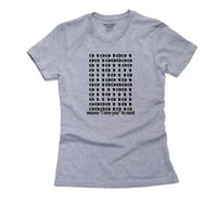 Volim te u binarnom - Veliki čideri programer NERD grafički žensko pamučno siva majica