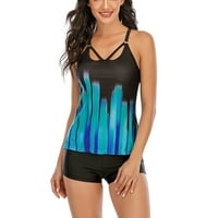 Ženski kupaći kostimi s dvije veličine Swimress Tankini Print Plus Strappy Back kupaći kostimi Tankenis