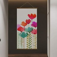 Zidni viseći poster Drveni uokviren prekrasan cvjetovi tematski kućni zidni plakat otisci spremni za